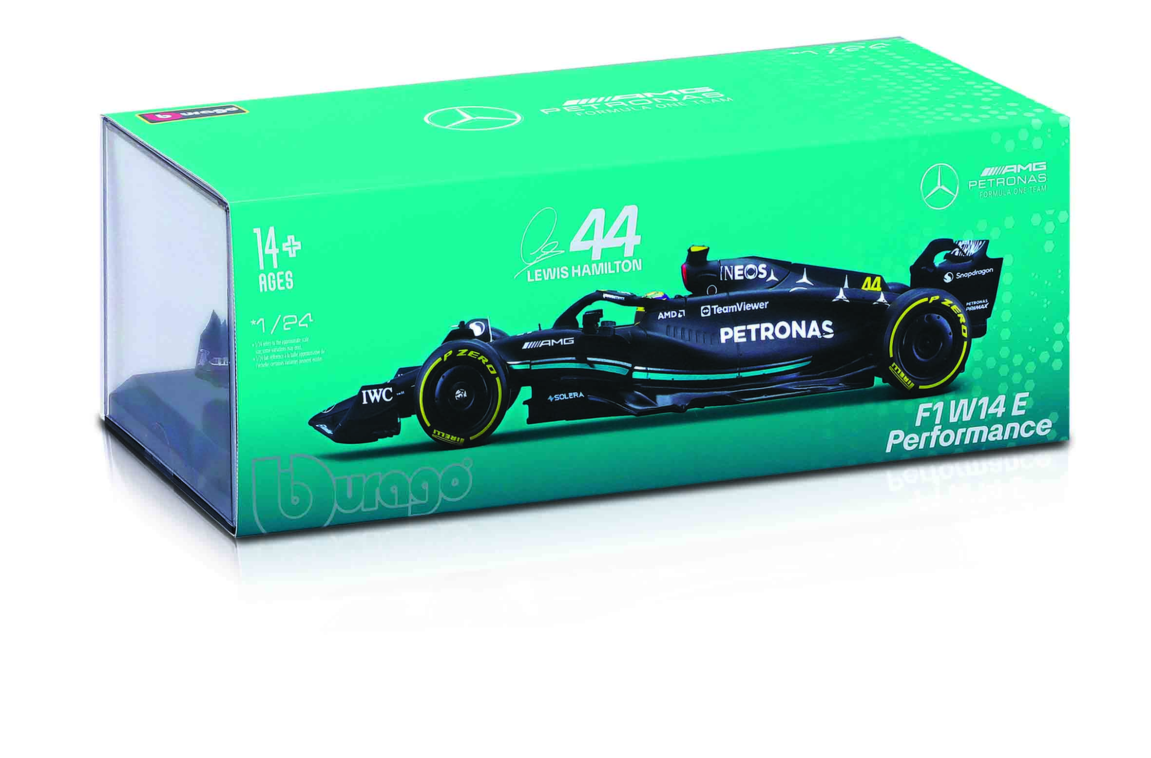1:24 Race Mercedes W14 (2023) c/ acrilico 