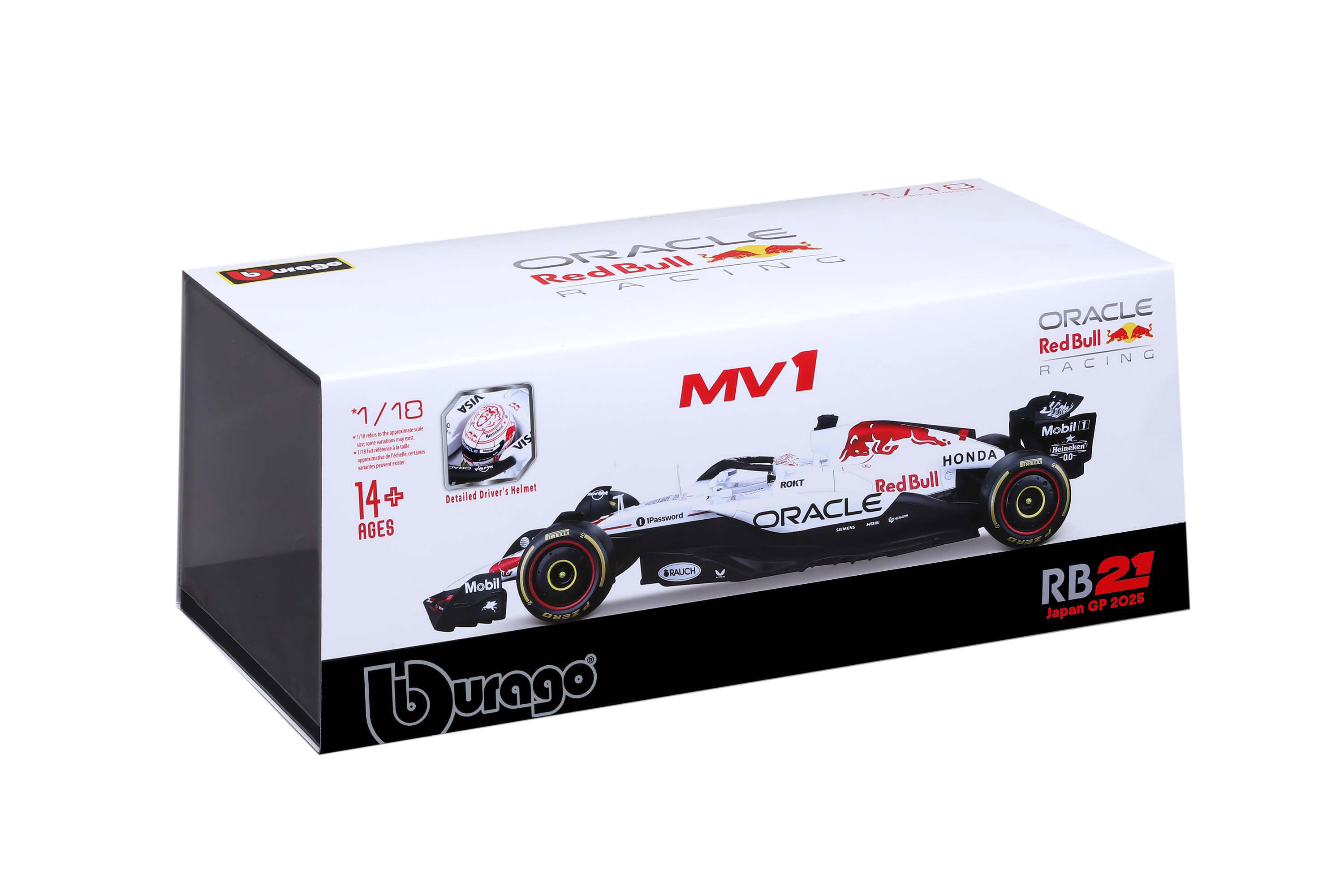 1:18 Red Bull RB21 (2025) Com acrilico
